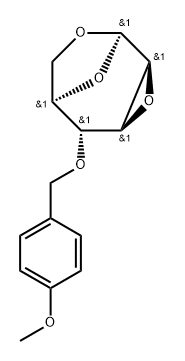 β-D-Mannopyranose, 1,6:2,3-dianhydro-4-O-[(4-Methoxyphenyl)Methyl]- Structure