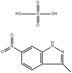 1H-Indazole, 3-methyl-6-nitro-, sulfate (1:1) Struktur