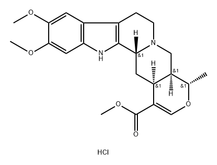 methyl (3beta,19alpha,20alpha)-16,17-didehydro-10,11-dimethoxy-19-methyloxayohimban-16-carboxylate hydrochloride 结构式