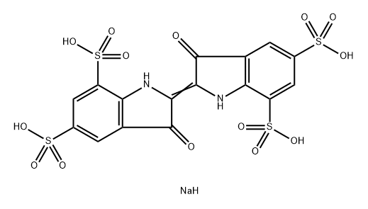 靛藍四磺酸,6371-42-2,结构式