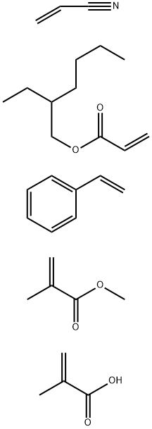 2-Propenoic acid, 2-methyl-, polymer with ethenylbenzene, 2-ethylhexyl 2-propenoate, methyl 2-methyl-2-propenoate and 2-propenenitrile|乙烯苯、2-丙烯酸-2-乙基己酯、2-甲基-2-丙烯酸甲酯、2-丙烯腈和2-甲基-2-丙烯酸的聚合物