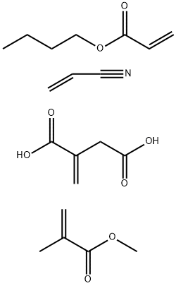 Butanedioic acid, methylene-, polymer with butyl-2-propenoate, methyl-2-methyl-2-propenoate and 2-propenenitrile|亚甲基丁二酸、2-丙烯酸丁酯、2-甲基-2-丙烯酸甲酯和2-丙烯腈的聚合物