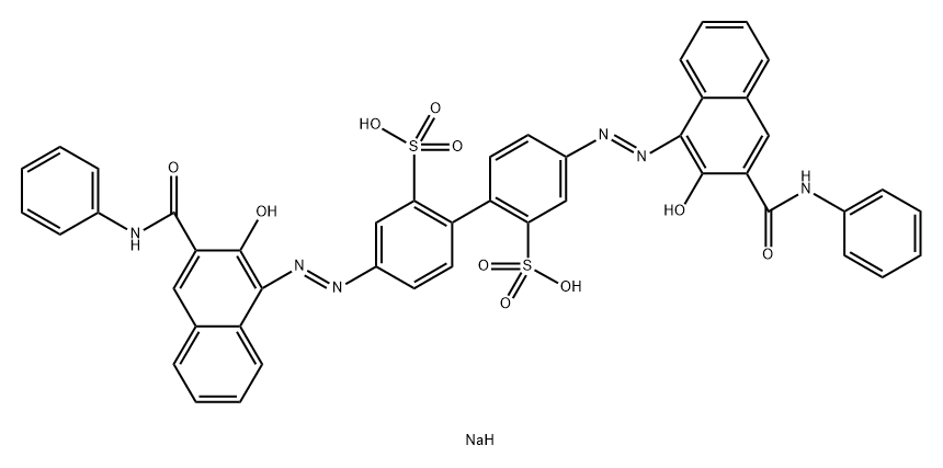 4,4'-bis[[2-hydroxy-3-[(phenylamino)carbonyl]-1-naphthyl]azo][1,1'-biphenyl]-2,2'-disulphonic disodium acid 结构式