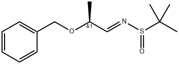 (NE,S)-2-methyl-N-[(2S)-2-phenylmethoxypropylidene]-2-propanesulfinamide Structure