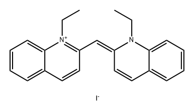 (E)-1-Ethyl-2-((1-ethylquinolin-2(1H)-ylide ne)methyl)quinolin-1-ium iodide Structure
