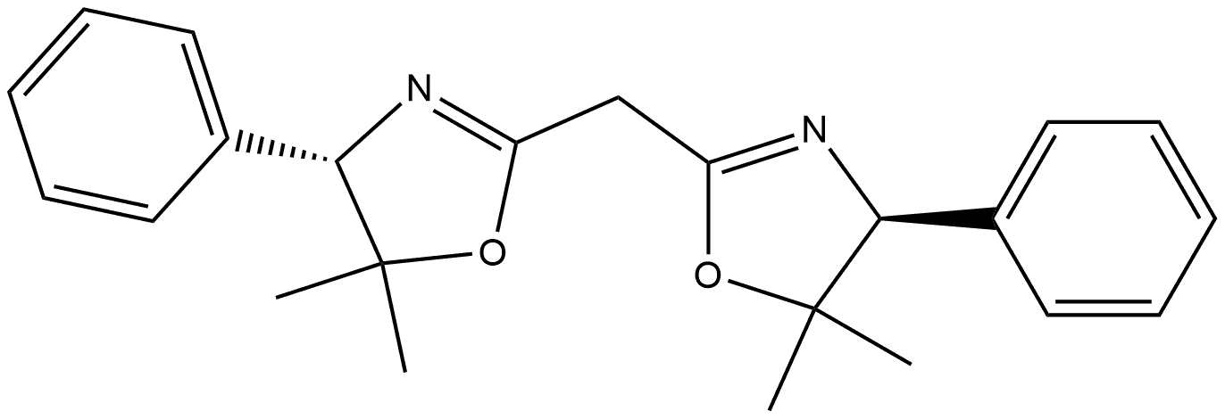 Oxazole, 2,2'-methylenebis[4,5-dihydro-5,5-dimethyl-4-phenyl-, (4S,4'S)- (9CI) Struktur