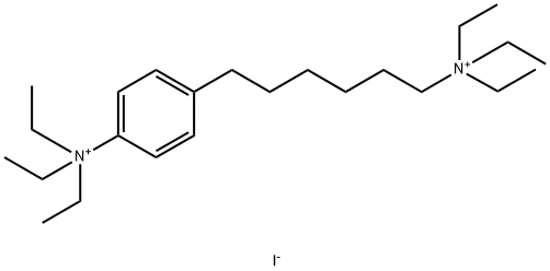 Benzenehexanaminium, N,N,N-triethyl-4-(triethylammonio)-, iodide (1:2) 化学構造式