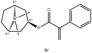 8-Azoniabicyclo[3.2.1]octane, 8,8-dimethyl-3-[(1-oxo-2-phenyl-2-propenyl)oxy]-, bromide, endo- (9CI) 化学構造式