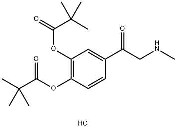 Propanoic acid, 2,2-dimethyl-, 4-[(methylamino)acetyl]-1,2-phenylene ester, hydrochloride (9CI) Structure