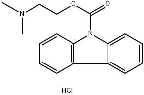 9H-Carbazole-9-carboxylic acid, 2-(dimethylamino)ethyl ester, hydrochloride (1:1) Structure