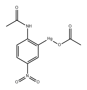 mercury acetoxy(2-acetamido-5-nitrophenyl) Struktur