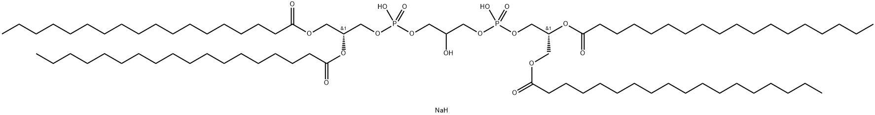 Octadecanoic acid, 5,8,11-trihydroxy-5,11-dioxido-4,6,10,12-tetraoxa-5,11-diphosphapentadecane-1,2,14,15-tetrayl ester, disodium salt, [R-(R*,R*)]- (9CI) Struktur