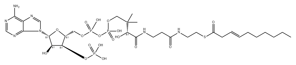 trans-3-Decenoyl-CoA 结构式