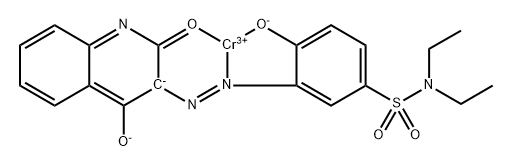 Chromium, [3-[[2,3-dihydro-4-hydroxy-2-(oxo-κO)-3-quinolinyl]azo-κN1]-N,N-diethyl-4-(hydroxy-κO)benzenesulfonamidato(3-)]- Struktur