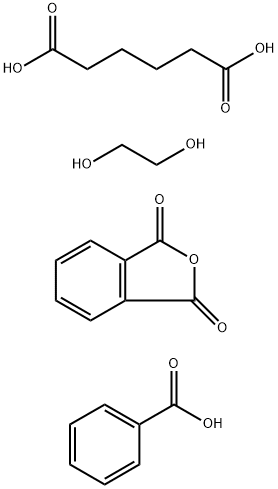 Hexanedioic acid, polymer with 1,2-ethanediol and 1,3-isobenzofurandione, benzoate Struktur
