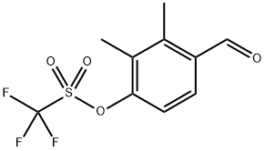 Methanesulfonic acid, 1,1,1-trifluoro-, 4-formyl-2,3-dimethylphenyl ester Struktur