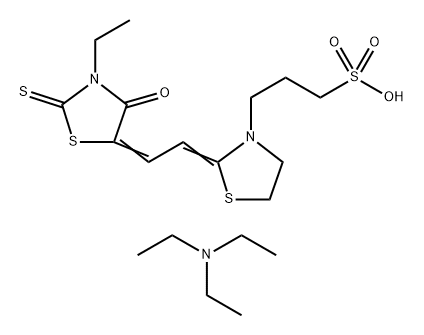 3-Thiazolidinepropanesulfonic acid, 2-(2-(3-ethyl-4-oxo-2-thioxo-5-thi azolidinylidene)ethylidene)-, compd. with N,N-diethylethanamine (1:1)|