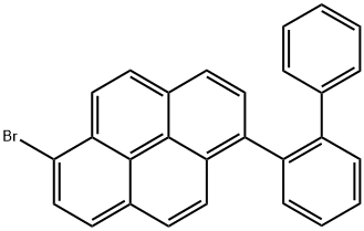Pyrene, 1-[1,1'-biphenyl]-2-yl-6-bromo- Structure