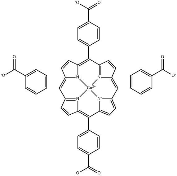 四对苯甲酸卟啉铜, 64424-13-1, 结构式