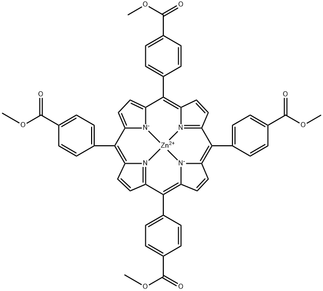 [[μ-5,10,15,20-tetrakis(4-methoxycarbonylphenyl)porphyrinato(2-)]zinc(II)] 结构式