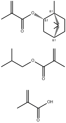 2-Propenoic acid, 2-methyl-, polymer with 2-methylpropyl 2-methyl-2-propenoate and exo-1,7,7-trimethylbicyclo[2.2.1]hept-2-yl 2-methyl-2-propenoate,64491-66-3,结构式