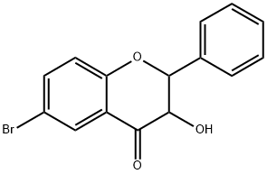 6-Bromo-3-hydroxy-2-phenylchroman-4-one Structure