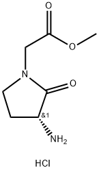 Methyl (R)-2-(3-amino-2-oxopyrrolidin-1-yl)acetate hydrochloride Structure