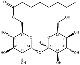 α-D-Glucopyranoside, α-D-glucopyranosyl, 6-octanoate Struktur