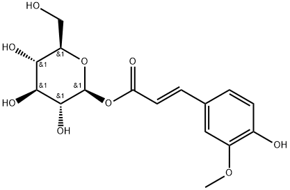 1-O-(E)-Feruloyl-β-D-glucopyranose Struktur