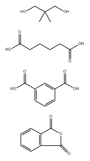 1,3-Benzenedicarboxylic acid, polymer with 2,2-dimethyl-1,3-propanediol, hexanedioic acid and 1,3-isobenzofurandione 化学構造式