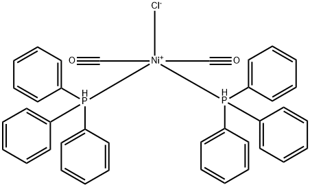 Nickel, dicarbonylchlorobis(triphenylphosphine)- Structure