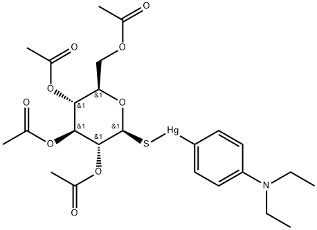 64697-76-3 Mercury, 4-(diethylamino)phenyl(1-thio-.beta.-D-glucopyranose 2,3,4,6-tetraacetato-S)-