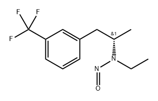 Benzeneethanamine, N-ethyl-α-methyl-N-nitroso-3-(trifluoromethyl)-, (αS)- 化学構造式