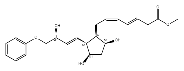 (3E,5Z)-7-[(1R)-3α,5α-Dihydroxy-2β-[(E,R)-4-phenoxy-3-hydroxy-1-butenyl]cyclopentan-1α-yl]-3,5-heptadienoic acid methyl ester,64812-67-5,结构式