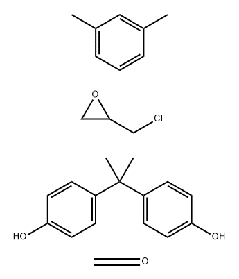 Formaldehyde, polymer with (chloromethyl)oxirane, 1,3-dimethylbenzene and 4,4'-(1-methylethylidene)bis[phenol] Struktur