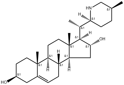 (22S)-16,28-セコソラニダ-5-エン-3β,16α-ジオール 化学構造式