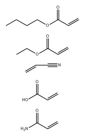 2-Propenoic acid, polymer with butyl 2-propenoate, ethyl 2-propenoate, 2-propenamide and 2-propenenitrile Structure