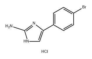 4-(4-溴-苯基)-1H-咪唑-2-基胺盐酸盐, 65146-58-9, 结构式