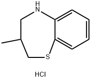 3-Methyl-2,3,4,5-tetrahydro-1,5-benzothiazepine hydrochloride,6516-85-4,结构式