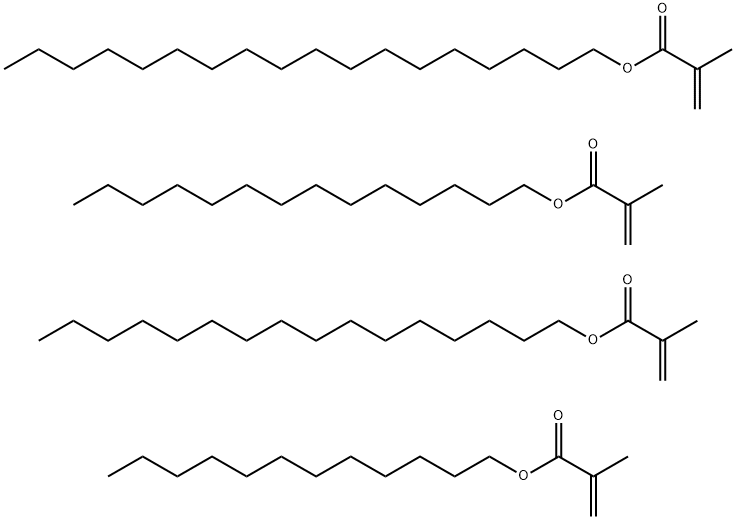 2-Propenoic acid, 2-methyl-, dodecyl ester, polymer with hexadecyl 2-methyl-2-propenoate, octadecyl 2-methyl-2-propenoate and tetradecyl 2-methyl-2-propenoate Struktur