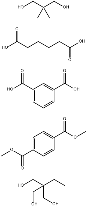 1,6-己二酸与对苯二甲酸二甲酯、间苯二甲酸、新戊二醇和三羟甲基丙烷的聚合物,65421-56-9,结构式