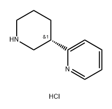 Pyridine, 2-(3S)-3-piperidinyl-, hydrochloride (1:2) 化学構造式