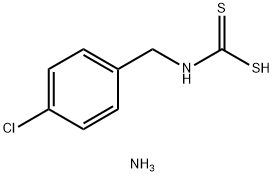 Carbamodithioic acid, [(4-chlorophenyl)methyl]-, monoammonium salt (9CI) Structure