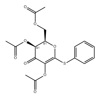 D-threo-Hex-1-enopyranosid-3-ulose, phenyl 1-thio-, 2,4,6-triacetate|