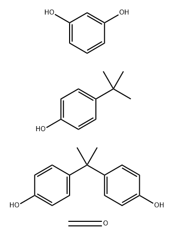 4-(1,1-Dimethylethyl)phenol, formaldehyde, 4,4'-(1-methylethylidene)bis[phenol], 1,3-benzenediol polymer 化学構造式
