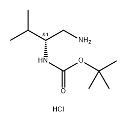 Carbamic acid, [(1R)-1-(aminomethyl)-2-methylpropyl]-, 1,1-dimethylethyl ester, monohydrochloride (9CI) Struktur
