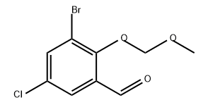 3-Bromo-5-chloro-2-(methoxymethoxy)benzaldehyde Structure