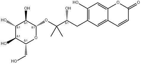Peucedanol 3'-O-glucoside Struktur