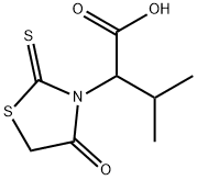 3-methyl-2-(4-oxo-2-thioxothiazolidin-3-yl)butanoic acid 结构式