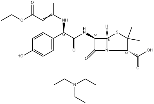 Amoxicillin (3-Ethoxy-1-methyl-3-oxo-1-propenyl)amino Diethylethanamine Structure